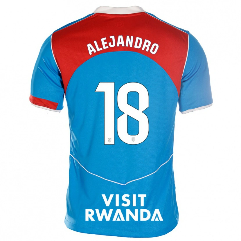 Danxen Hombre Camiseta Alejandro López #18 Azul Blanco Equipación Tercera 2025/26 La Camisa México