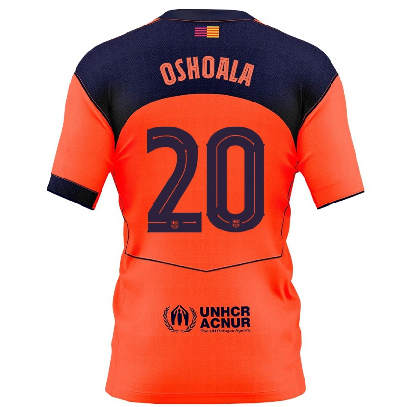 Danxen Hombre Camiseta Asisat Oshoala #20 Naranja Marino Equipación Tercera 2025/26 La Camisa México