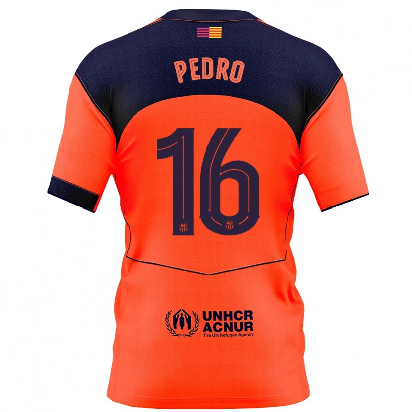 Danxen Hombre Camiseta Pedro Rodríguez #16 Naranja Marino Equipación Tercera 2025/26 La Camisa México