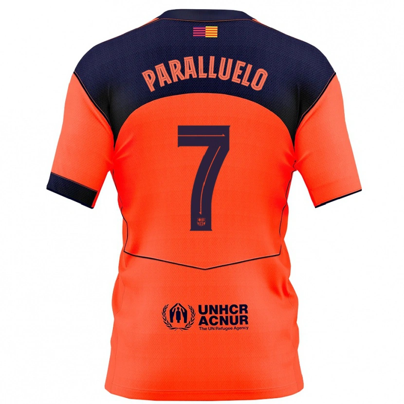 Danxen Hombre Camiseta Salma Paralluelo #7 Naranja Marino Equipación Tercera 2025/26 La Camisa México