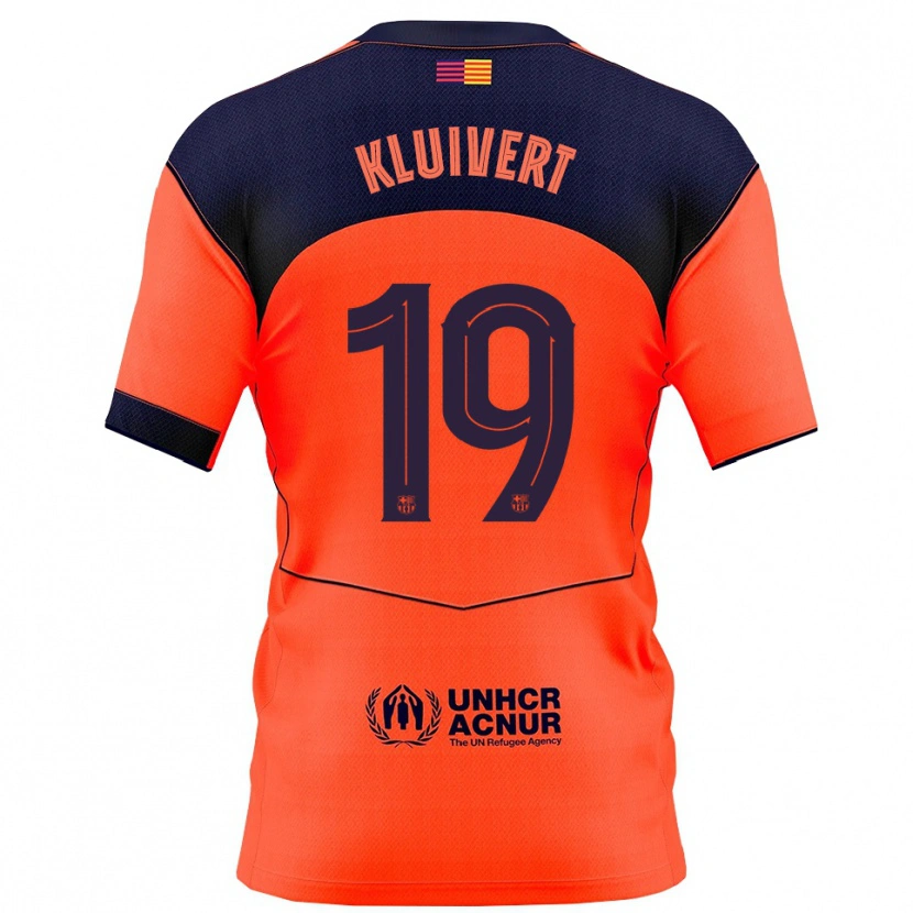 Danxen Hombre Camiseta Shane Kluivert #19 Naranja Marino Equipación Tercera 2025/26 La Camisa México