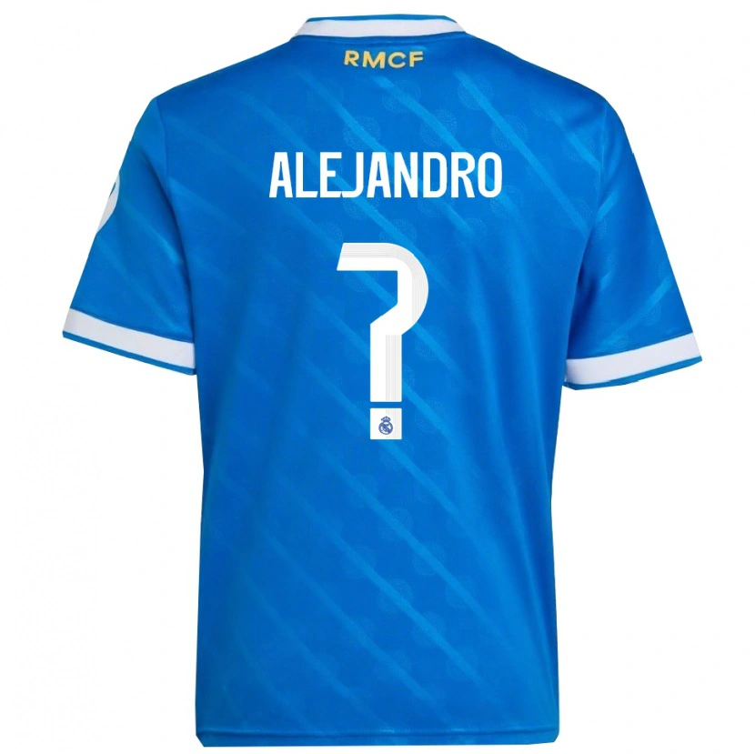 Danxen Hombre Camiseta Alejandro Hernández #0 Azul Blanco Equipación Tercera 2025/26 La Camisa México
