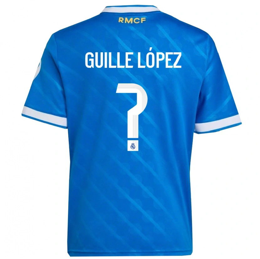 Danxen Hombre Camiseta Guille López #0 Azul Blanco Equipación Tercera 2025/26 La Camisa México