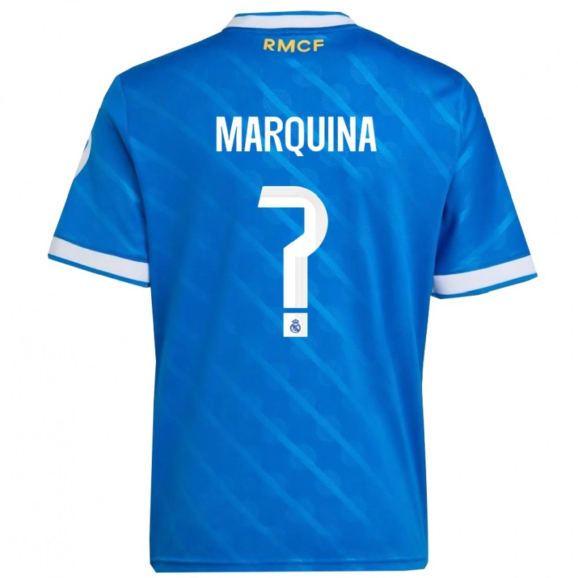 Danxen Hombre Camiseta Guillermo Marquina #0 Azul Blanco Equipación Tercera 2025/26 La Camisa México