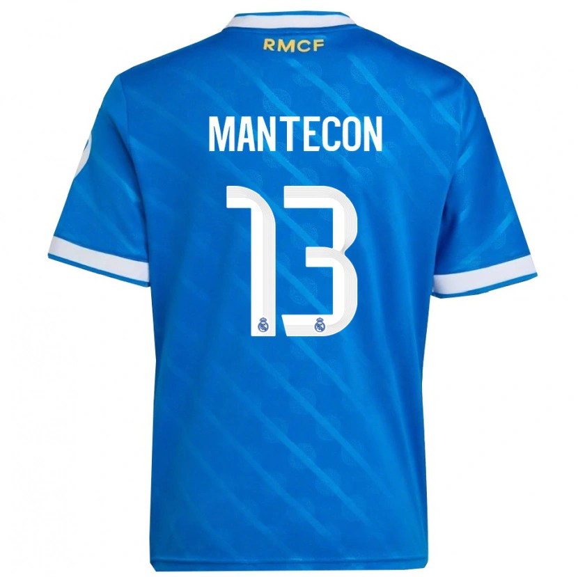 Danxen Hombre Camiseta Hugo Mantecón #13 Azul Blanco Equipación Tercera 2025/26 La Camisa México