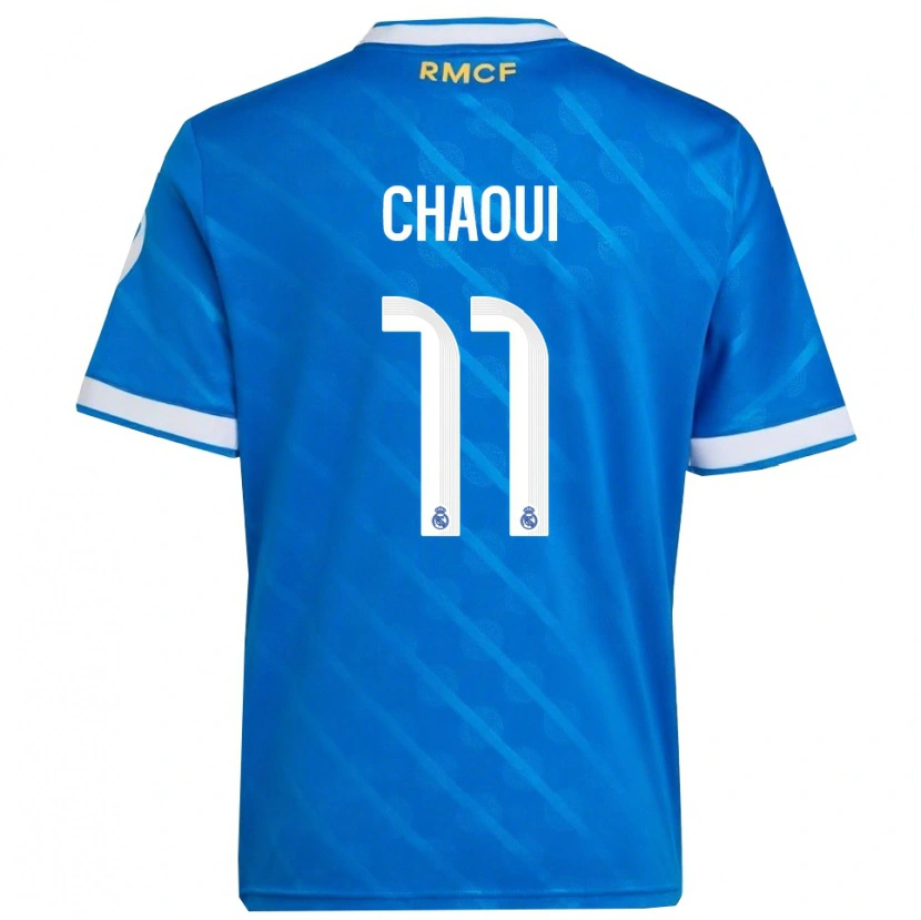 Danxen Hombre Camiseta Omar Chaoui #11 Azul Blanco Equipación Tercera 2025/26 La Camisa México