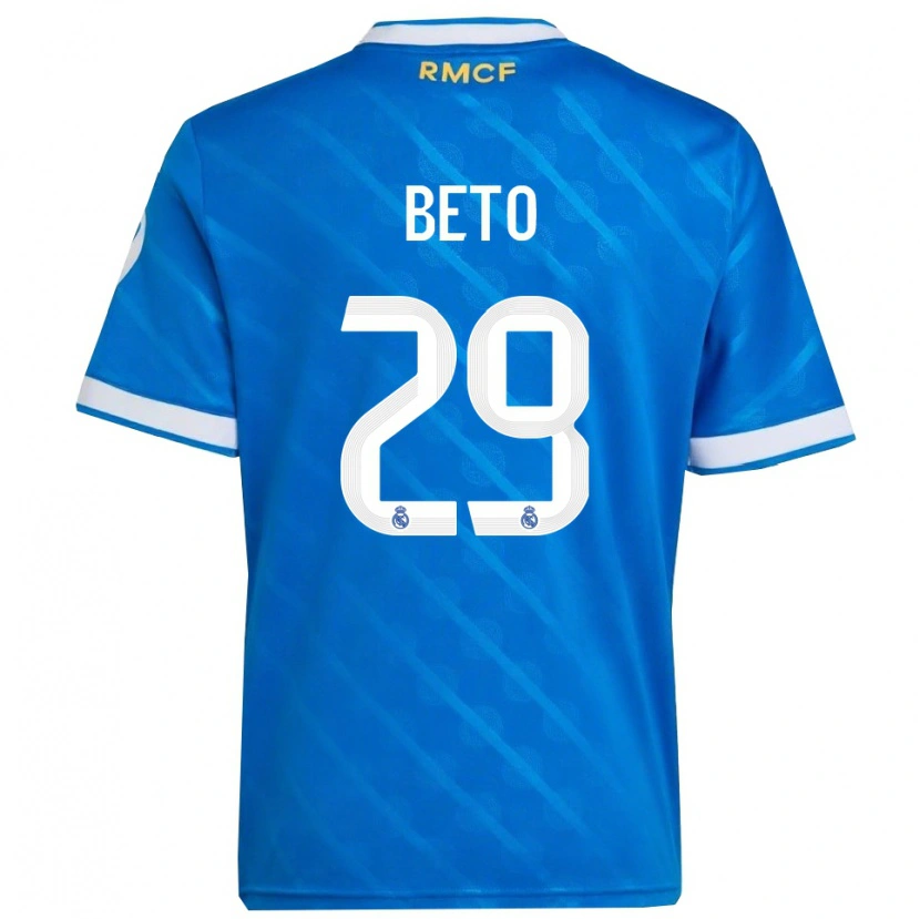 Danxen Hombre Camiseta Beto Martínez #29 Azul Blanco Equipación Tercera 2025/26 La Camisa México