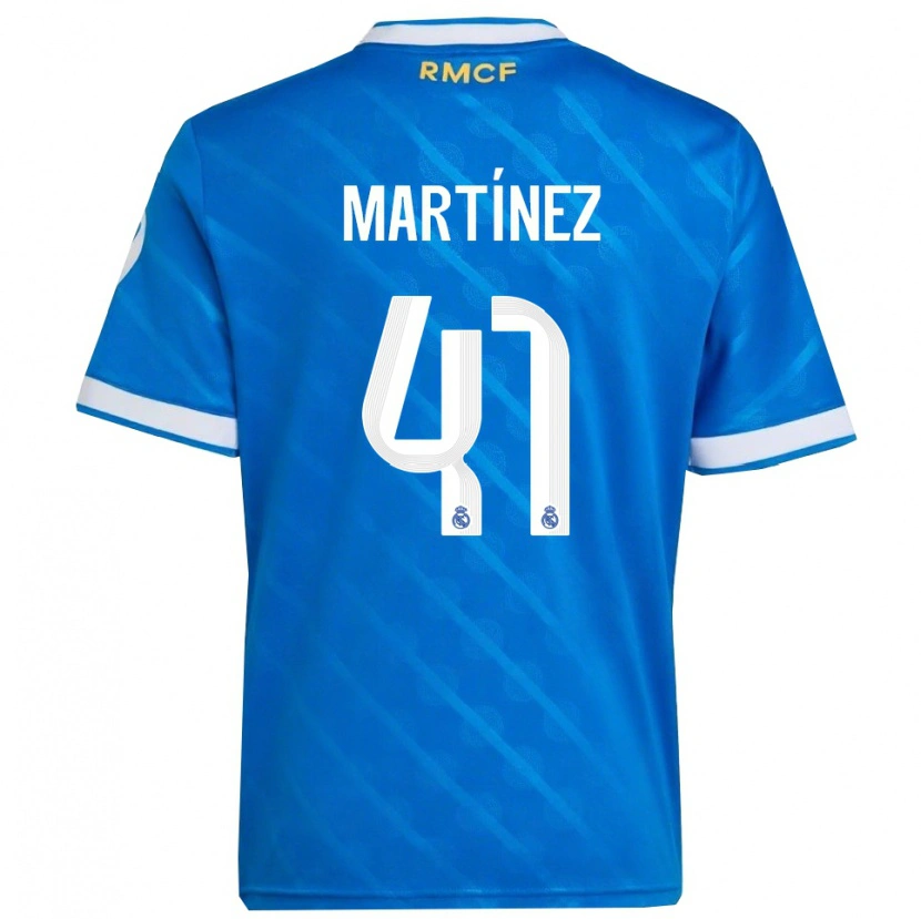 Danxen Hombre Camiseta Joan Martínez #41 Azul Blanco Equipación Tercera 2025/26 La Camisa México