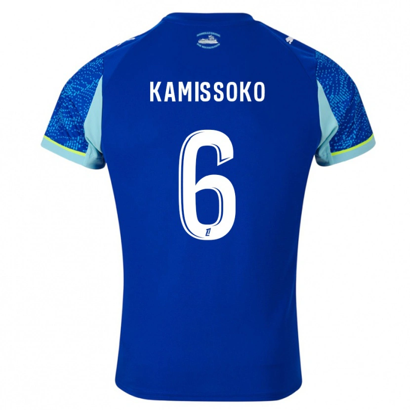 Danxen Hombre Camiseta Nouhoum Kamissoko #6 Celeste Blanco Equipación Tercera 2025/26 La Camisa México