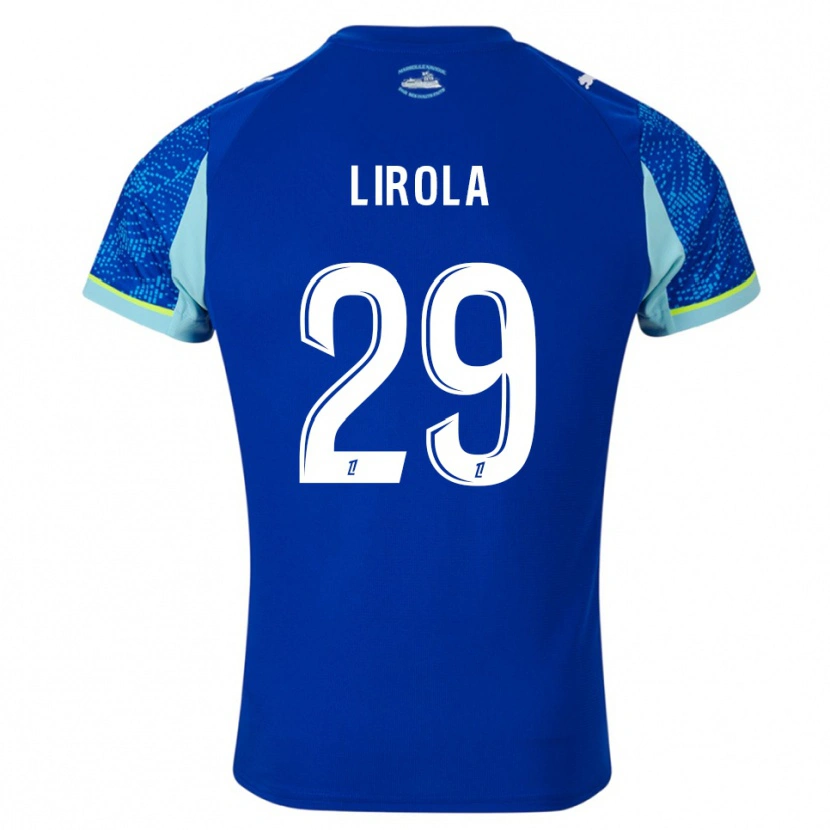 Danxen Hombre Camiseta Pol Lirola #29 Celeste Blanco Equipación Tercera 2025/26 La Camisa México