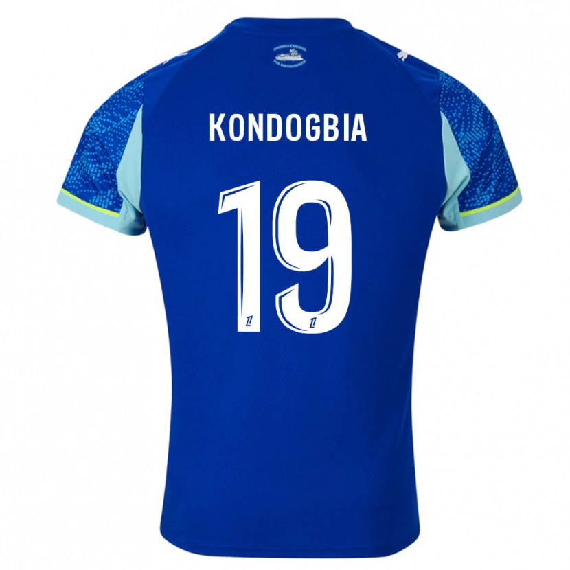 Danxen Hombre Camiseta Geoffrey Kondogbia #19 Celeste Blanco Equipación Tercera 2025/26 La Camisa México