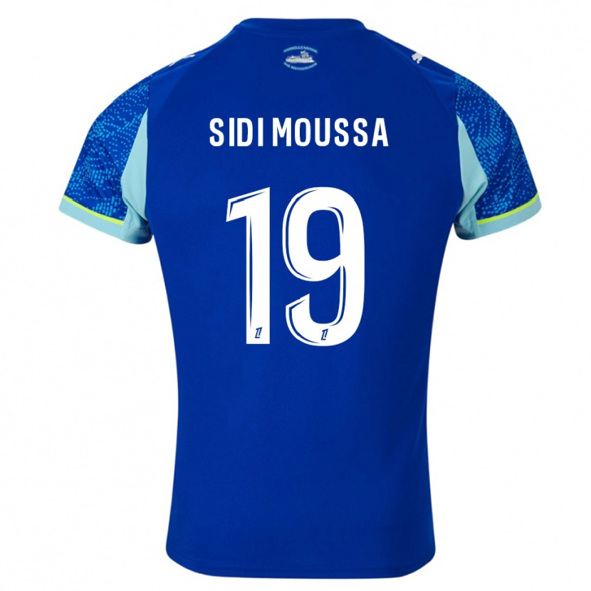 Danxen Hombre Camiseta Salima Sidi Moussa #19 Celeste Blanco Equipación Tercera 2025/26 La Camisa México