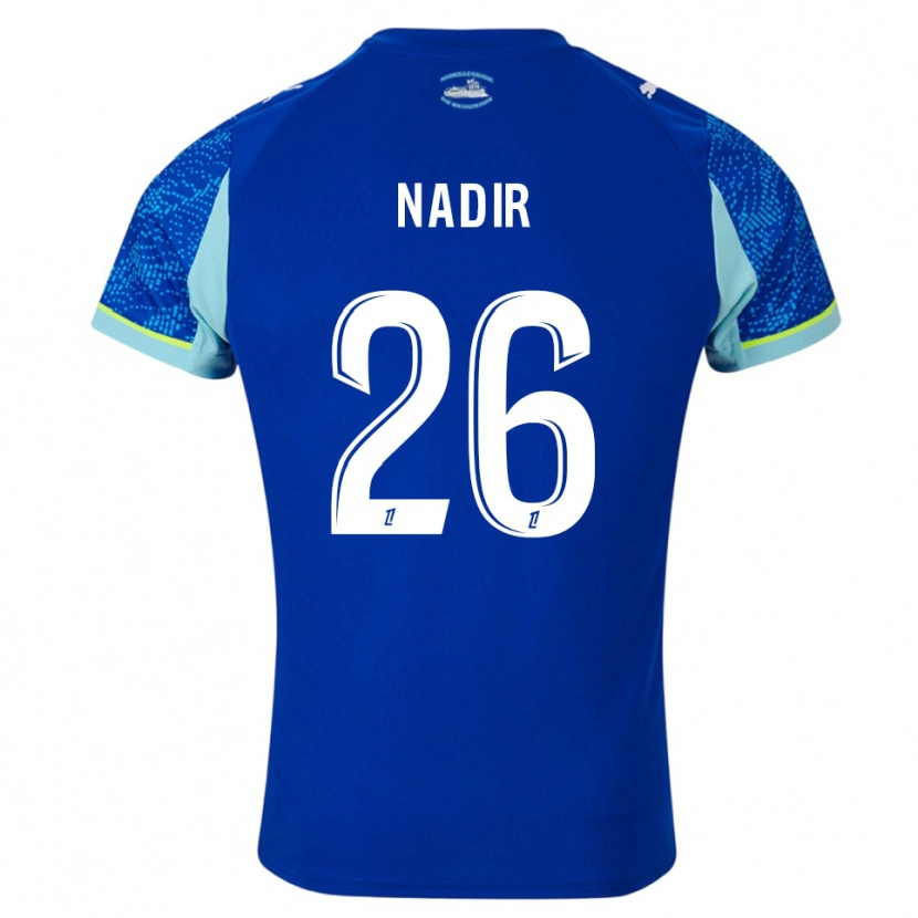 Danxen Hombre Camiseta Bilal Nadir #26 Celeste Blanco Equipación Tercera 2025/26 La Camisa México