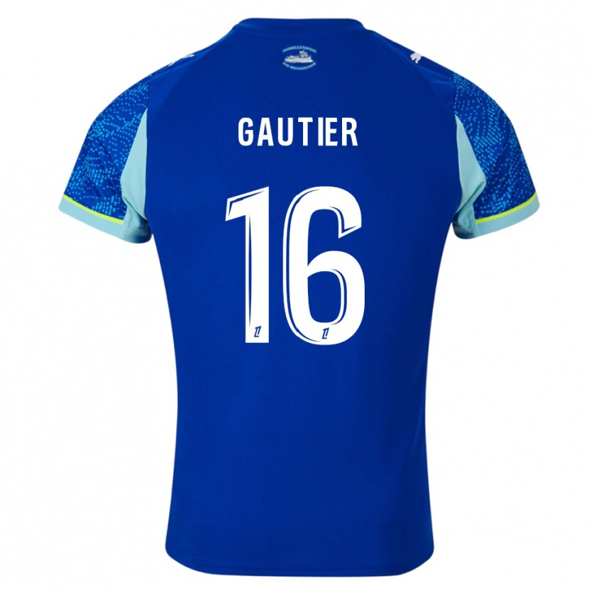Danxen Hombre Camiseta Elisa Gautier #16 Celeste Blanco Equipación Tercera 2025/26 La Camisa México