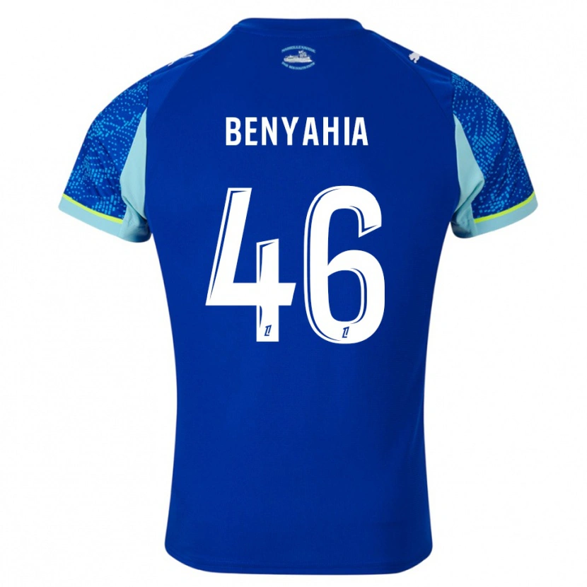 Danxen Hombre Camiseta Aylan Benyahia-Tani #46 Celeste Blanco Equipación Tercera 2025/26 La Camisa México