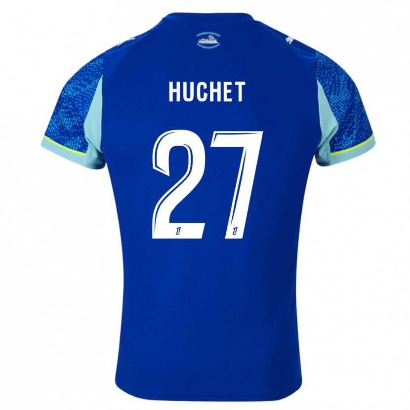 Danxen Hombre Camiseta Sarah Huchet #27 Celeste Blanco Equipación Tercera 2025/26 La Camisa México
