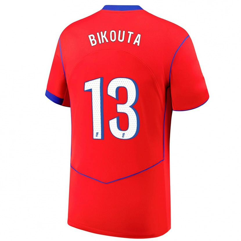 Danxen Hombre Camiseta Dan-Patrice Bikouta #13 Rojo Azul Blanco Equipación Tercera 2025/26 La Camisa México