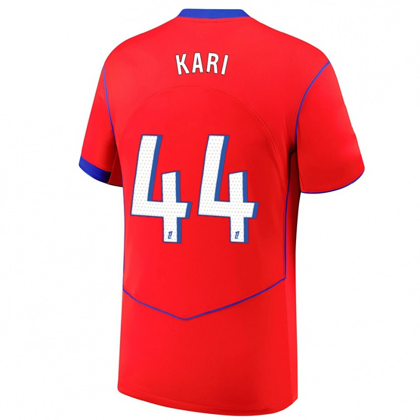 Danxen Hombre Camiseta Ayman Kari #44 Rojo Azul Blanco Equipación Tercera 2025/26 La Camisa México