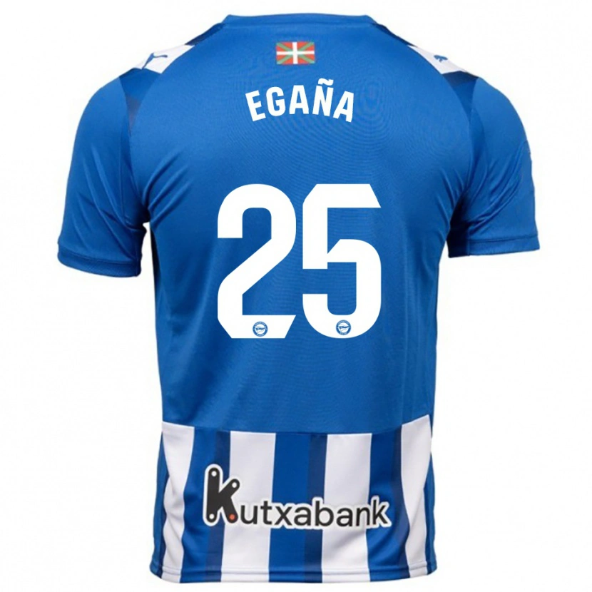 Danxen Mujer Camiseta Eider Egaña #25 Azul Blanco 1ª Equipación 2025/26 La Camisa México