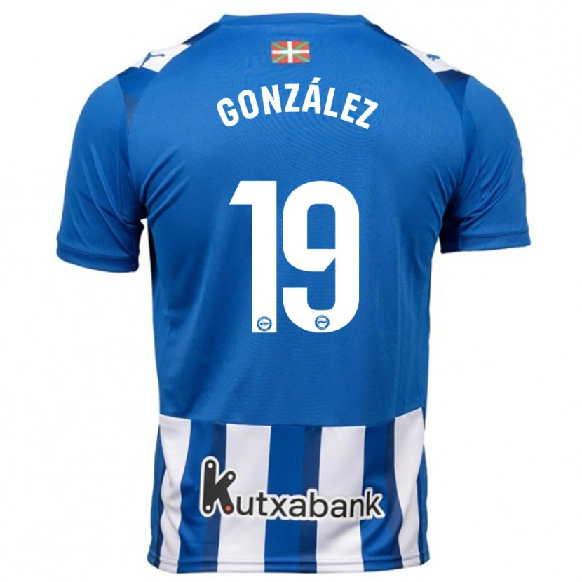Danxen Mujer Camiseta Aimar González #19 Azul Blanco 1ª Equipación 2025/26 La Camisa México