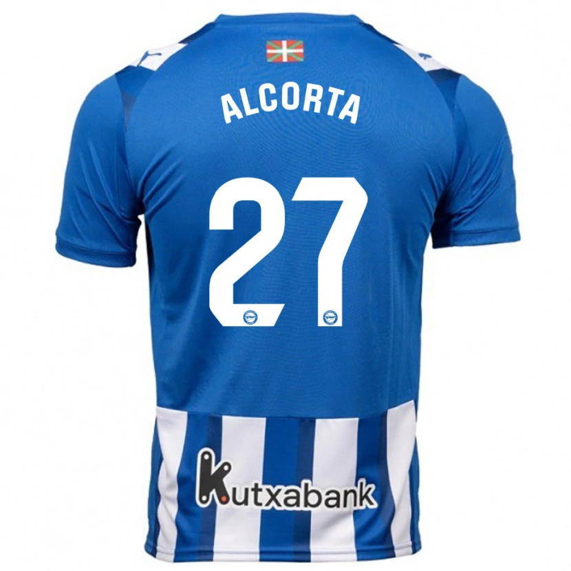 Danxen Mujer Camiseta Alaitz Alcorta #27 Azul Blanco 1ª Equipación 2025/26 La Camisa México