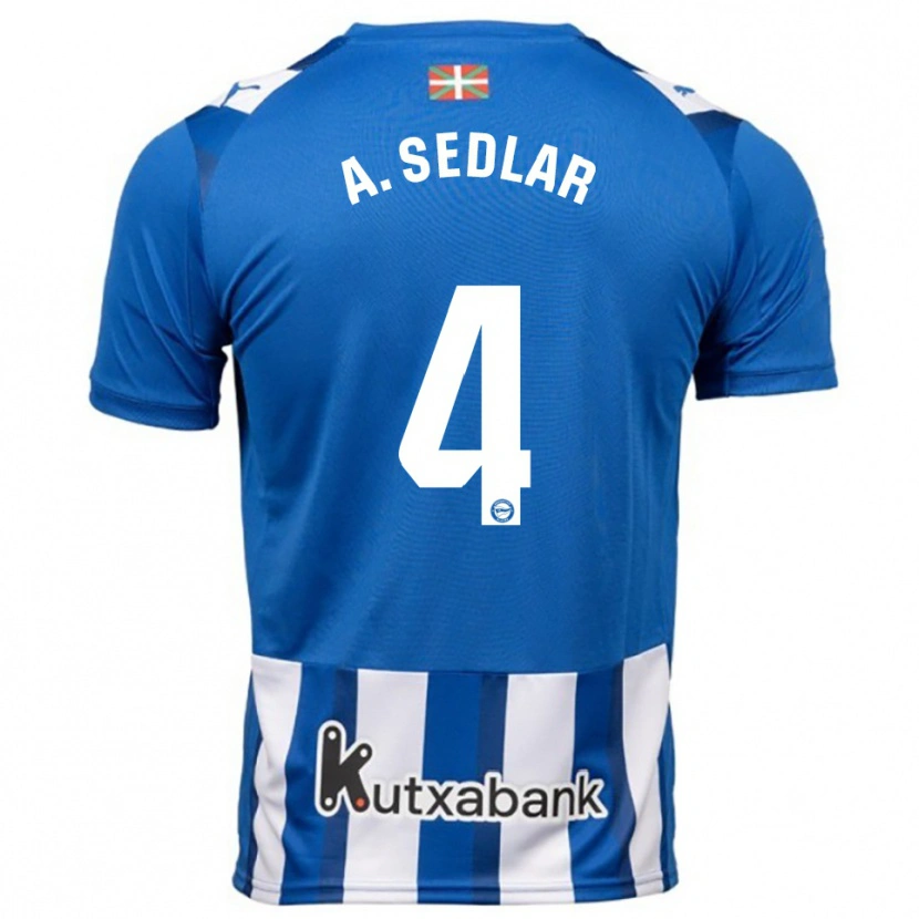 Danxen Mujer Camiseta Aleksandar Sedlar #4 Azul Blanco 1ª Equipación 2025/26 La Camisa México
