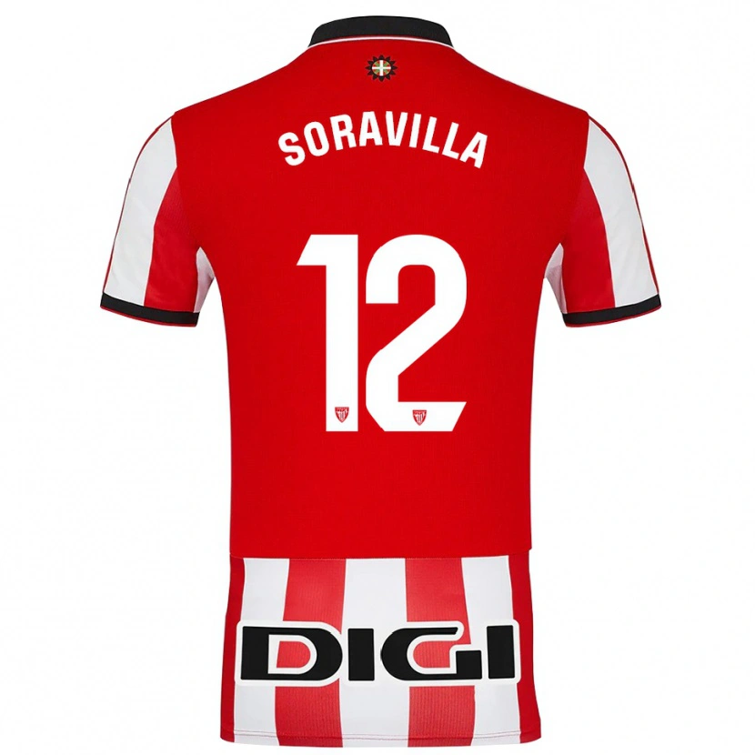 Danxen Mujer Camiseta Ander Soravilla #12 Rojo Blanco 1ª Equipación 2025/26 La Camisa México