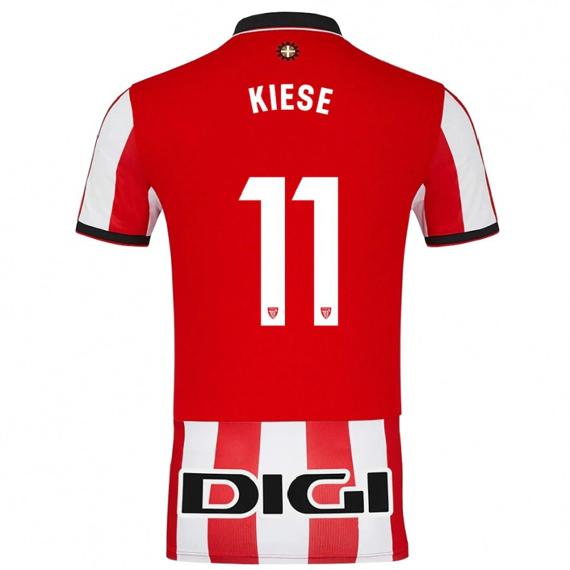Danxen Mujer Camiseta Manasse Kiese #11 Rojo Blanco 1ª Equipación 2025/26 La Camisa México