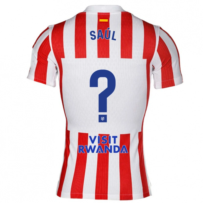 Danxen Mujer Camiseta Saúl Fernández #0 Rojo Blanco 1ª Equipación 2025/26 La Camisa México