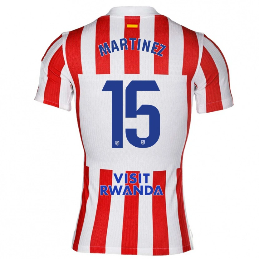 Danxen Mujer Camiseta Daniel Martinez #15 Rojo Blanco 1ª Equipación 2025/26 La Camisa México