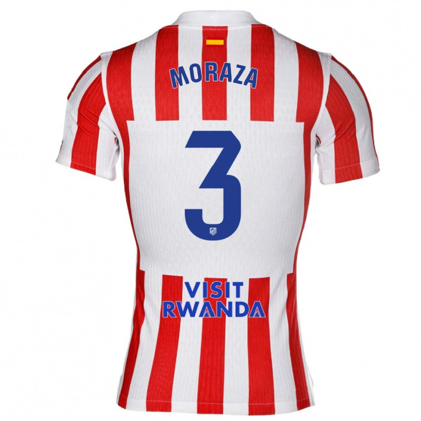 Danxen Mujer Camiseta Ainhoa Moraza #3 Rojo Blanco 1ª Equipación 2025/26 La Camisa México