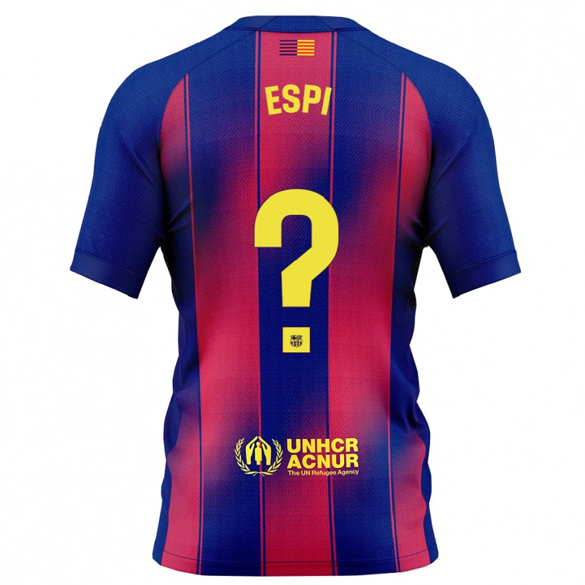 Danxen Mujer Camiseta Pau Espi #0 Azul Rojo 1ª Equipación 2025/26 La Camisa México