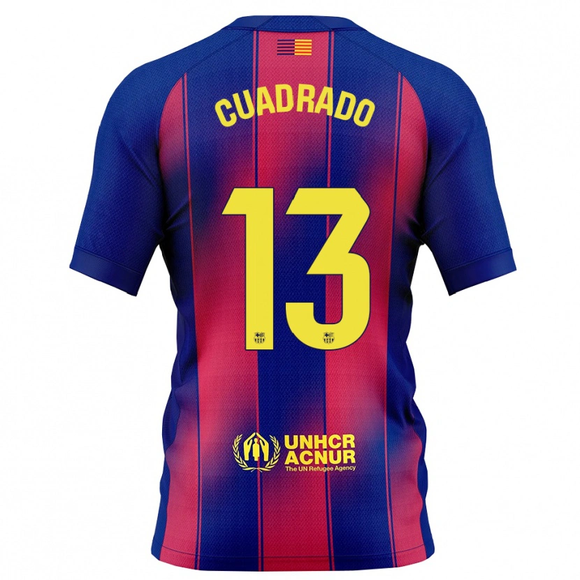 Danxen Mujer Camiseta Adrián Cuadrado #13 Azul Rojo 1ª Equipación 2025/26 La Camisa México