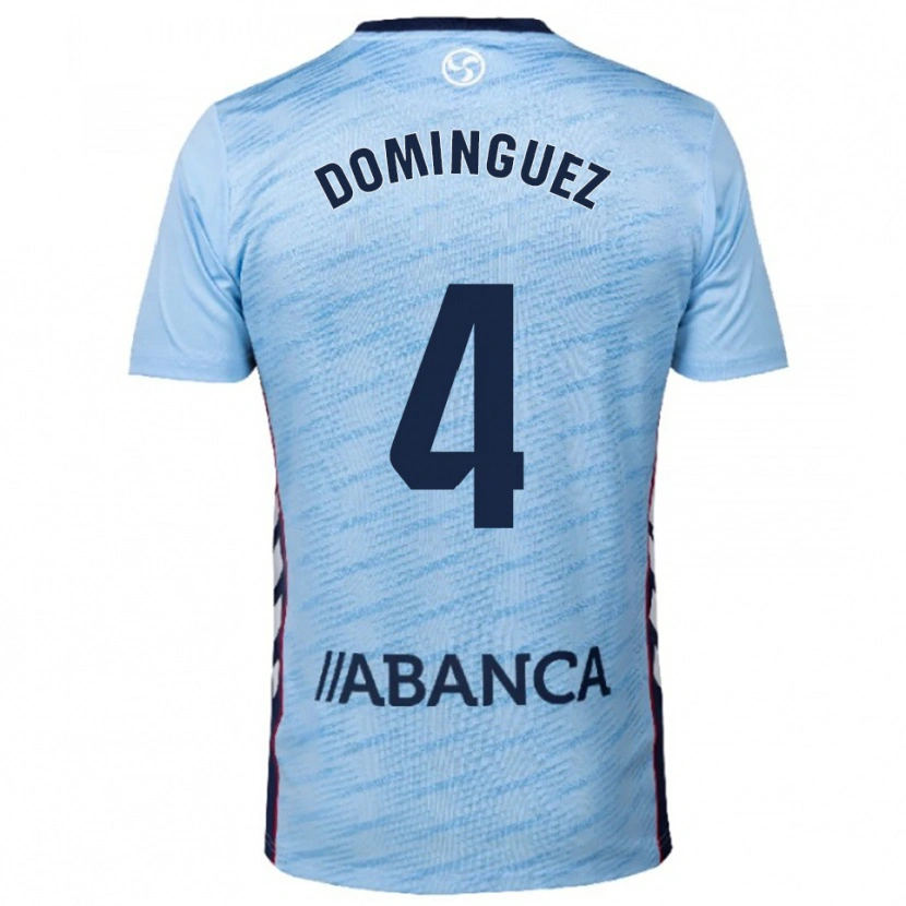 Danxen Mujer Camiseta Javi Domínguez #4 Celeste Rojo 1ª Equipación 2025/26 La Camisa México