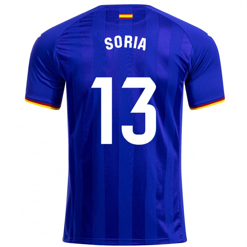 Danxen Mujer Camiseta David Soria #13 Azul Rojo Amarillo 1ª Equipación 2025/26 La Camisa México