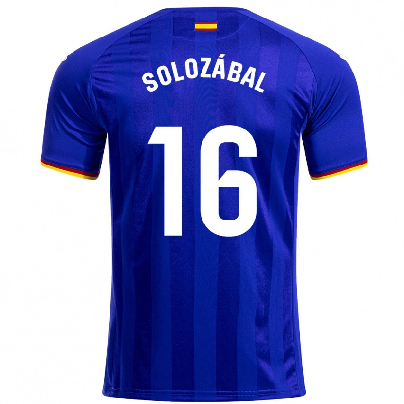 Danxen Mujer Camiseta Hugo Solozábal #16 Azul Rojo Amarillo 1ª Equipación 2025/26 La Camisa México