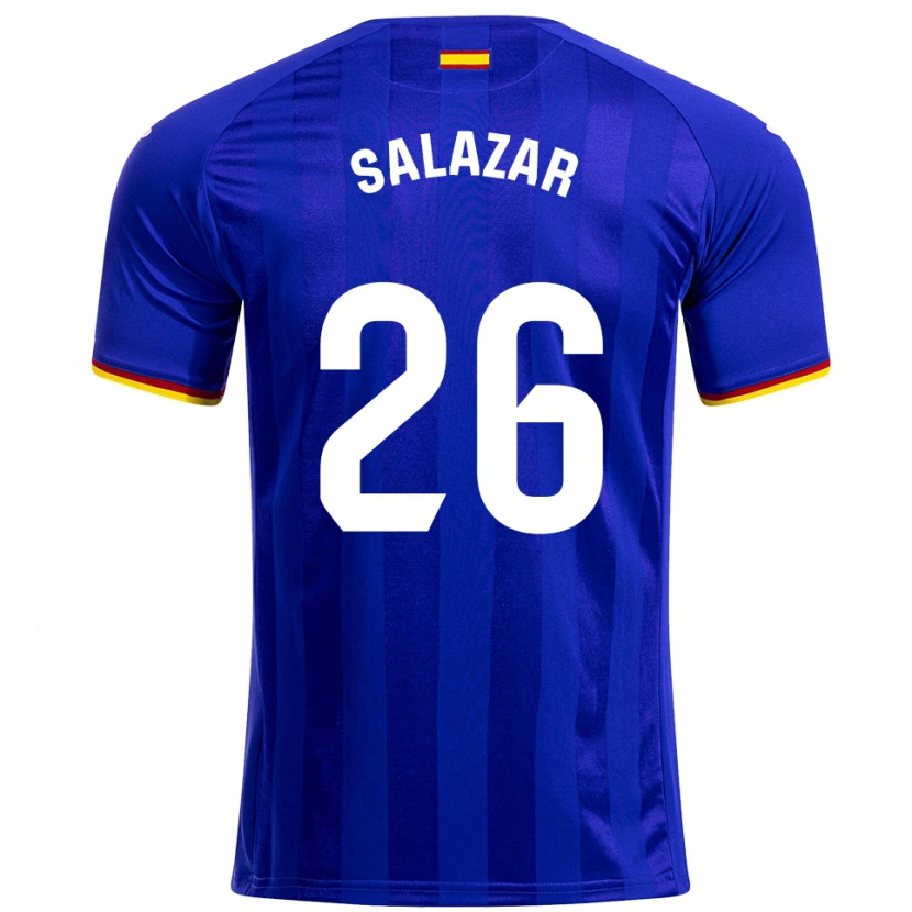 Danxen Mujer Camiseta Sebas Salazar #26 Azul Rojo Amarillo 1ª Equipación 2025/26 La Camisa México
