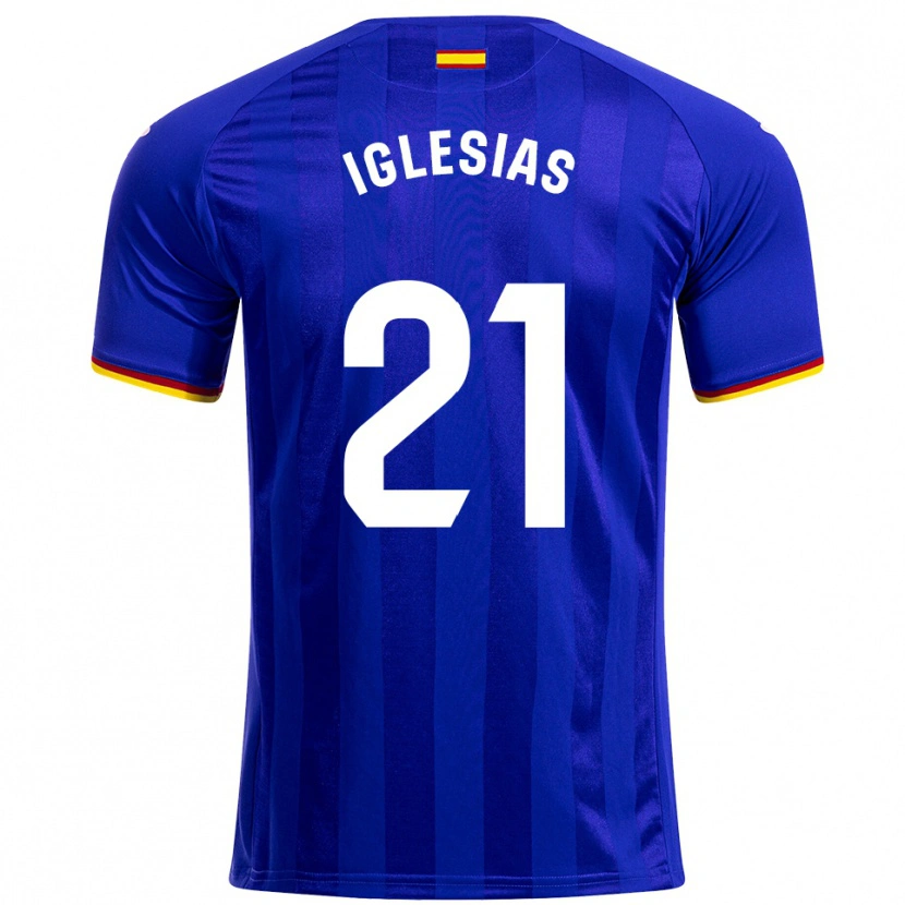 Danxen Mujer Camiseta Juan Iglesias #21 Azul Rojo Amarillo 1ª Equipación 2025/26 La Camisa México
