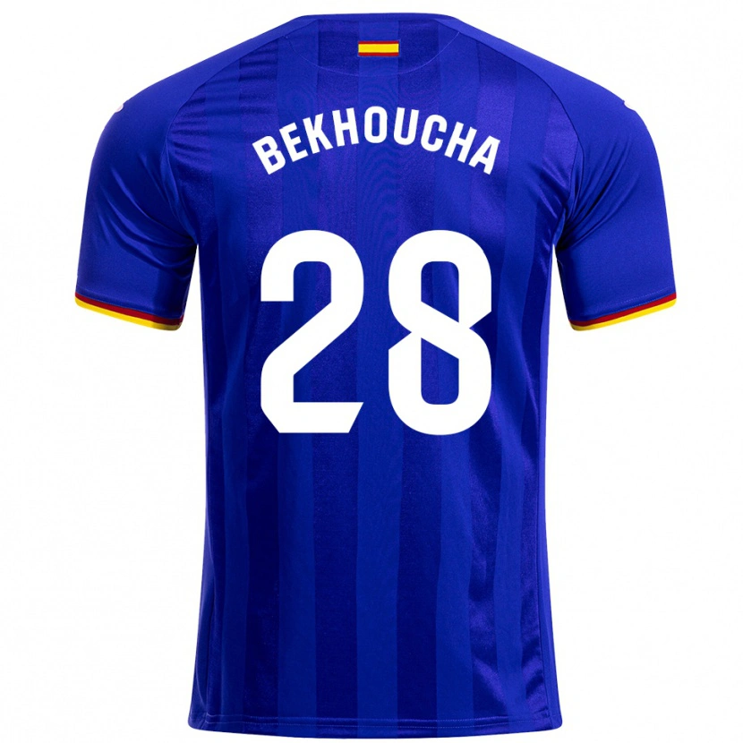 Danxen Mujer Camiseta Ismael Bekhoucha #28 Azul Rojo Amarillo 1ª Equipación 2025/26 La Camisa México