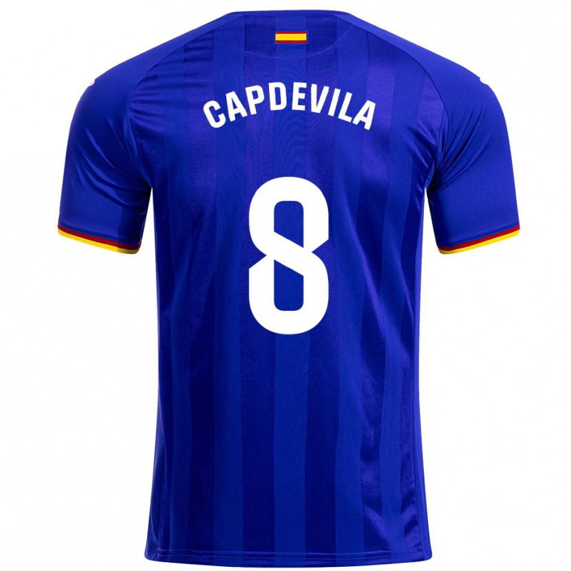 Danxen Mujer Camiseta Adrià Capdevila #8 Azul Rojo Amarillo 1ª Equipación 2025/26 La Camisa México