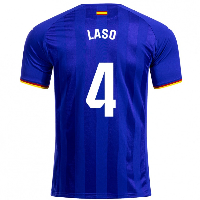Danxen Mujer Camiseta Lucas Laso #4 Azul Rojo Amarillo 1ª Equipación 2025/26 La Camisa México