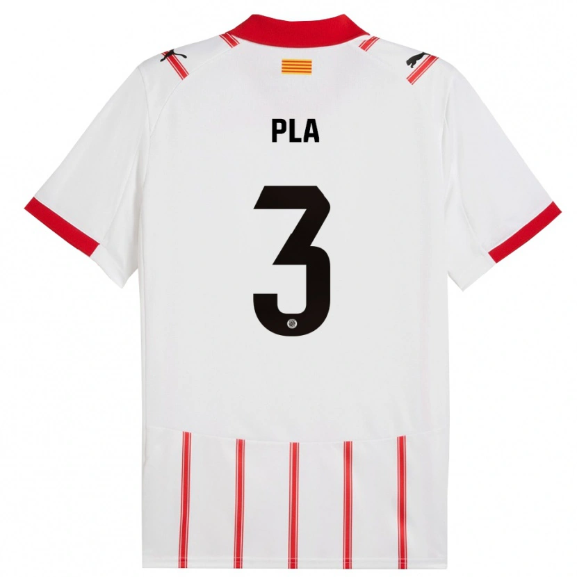 Danxen Mujer Camiseta Marta Pla #3 Blanco Rojo 1ª Equipación 2025/26 La Camisa México