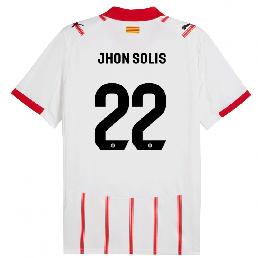 Danxen Mujer Camiseta Jhon Solís #22 Blanco Rojo 1ª Equipación 2025/26 La Camisa México