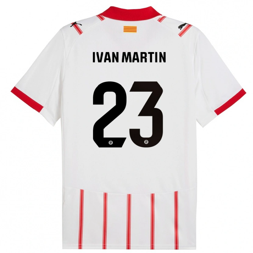 Danxen Mujer Camiseta Iván Martín #23 Blanco Rojo 1ª Equipación 2025/26 La Camisa México