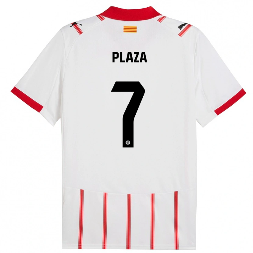 Danxen Mujer Camiseta Nacho Plaza #7 Blanco Rojo 1ª Equipación 2025/26 La Camisa México