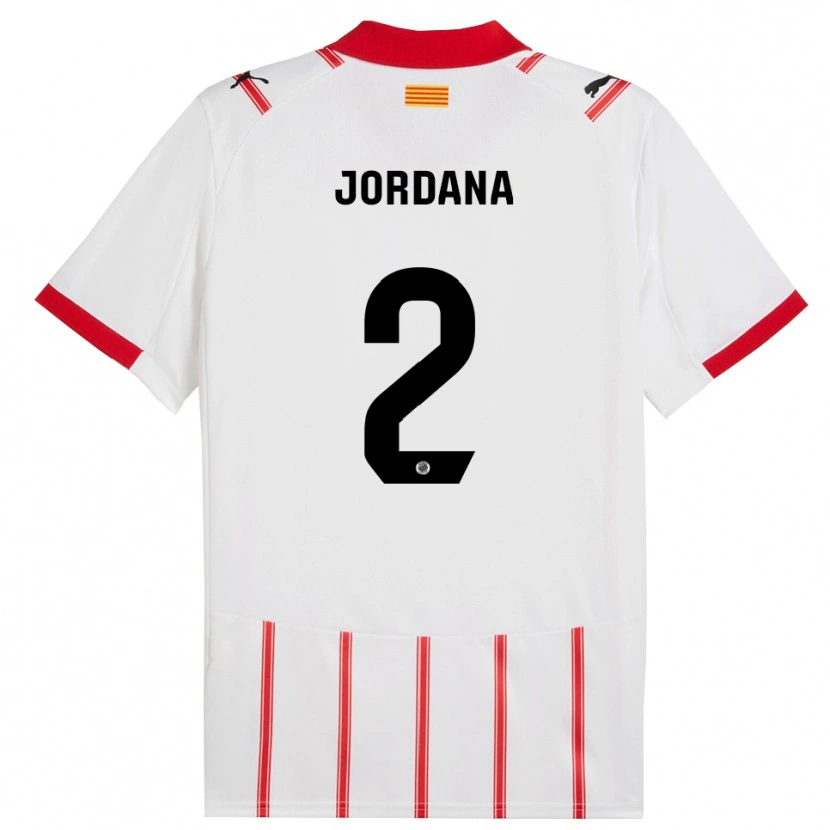 Danxen Mujer Camiseta Gibert Jordana #2 Blanco Rojo 1ª Equipación 2025/26 La Camisa México