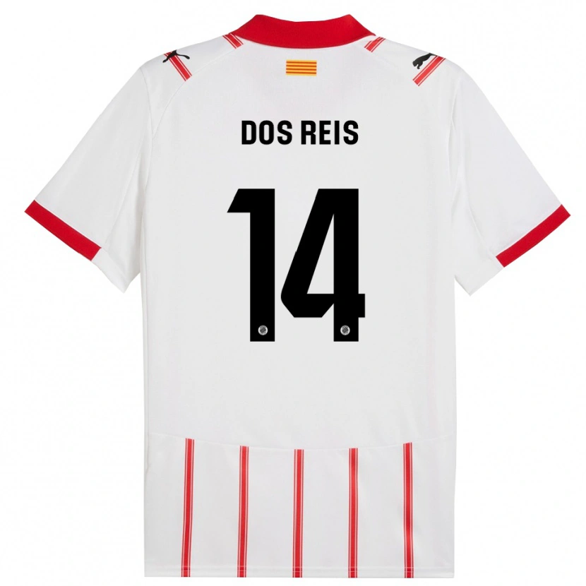 Danxen Mujer Camiseta Leo Dos Reis #14 Blanco Rojo 1ª Equipación 2025/26 La Camisa México