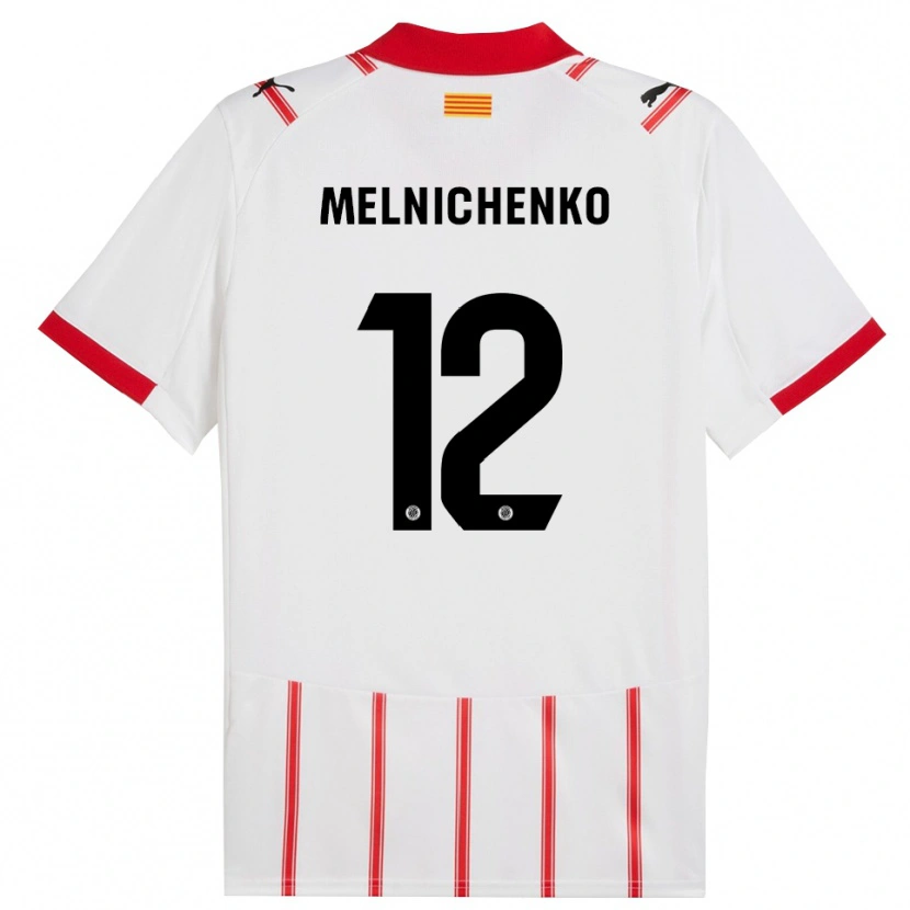 Danxen Mujer Camiseta Dmytro Melnichenko #12 Blanco Rojo 1ª Equipación 2025/26 La Camisa México