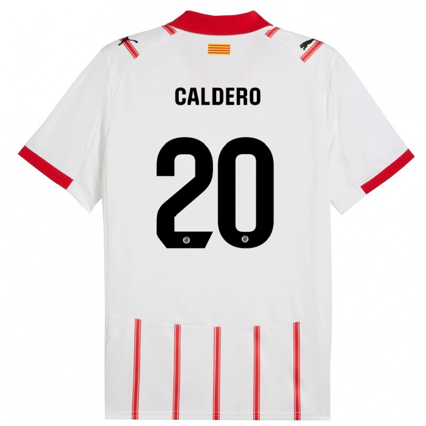 Danxen Mujer Camiseta Nil Calderó #20 Blanco Rojo 1ª Equipación 2025/26 La Camisa México