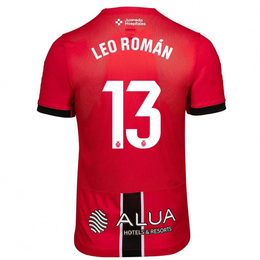 Danxen Mujer Camiseta Leo Román #13 Rojo Negro 1ª Equipación 2025/26 La Camisa México